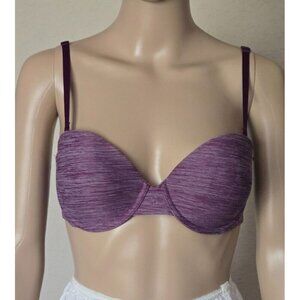 Victoria's Secret Multiway Strapless Padded Underwire purple Bra size 34C
